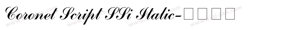 Coronet Script SSi Italic字体转换